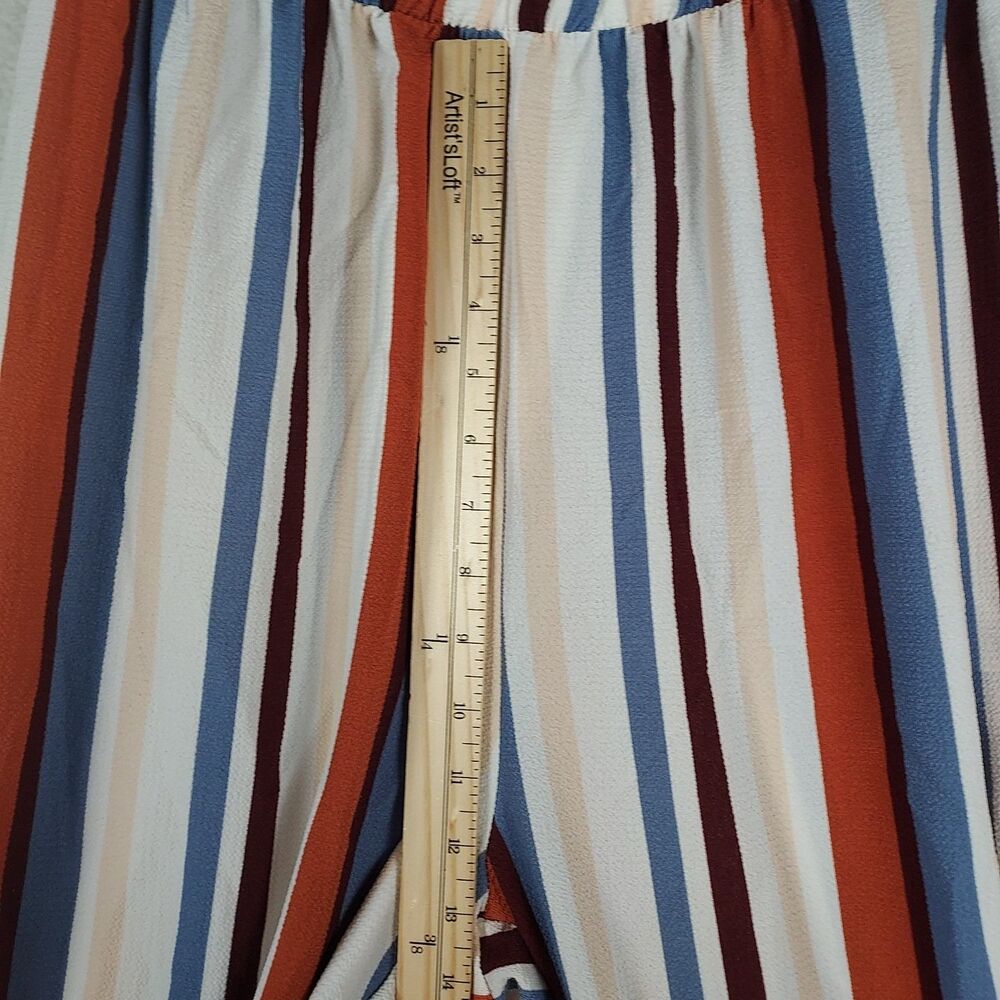 Rue21 Striped Jumpsuit Womens Large Wide Leg Sleeveless Cami Casual - Picture 4 of 8